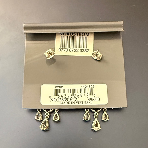 Nadri Silver Chandelier Crystal Earrings - Picture 2 of 3